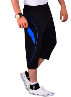 Vego VEGO Mens Cotton 3/4 Regular Fit Capri, Three Quarter Black  - Image 4