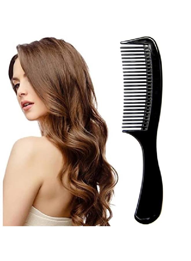 Luxxii (6 Pack) 8 Inch Black Styling Essentials Round Handle Comb Pocket - Image 4