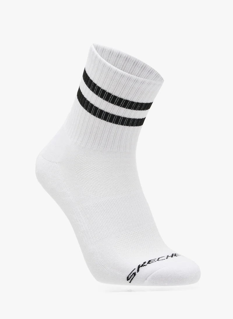 سكيتشرز 3 Pack Half-Terry High Quarter Crew Socks