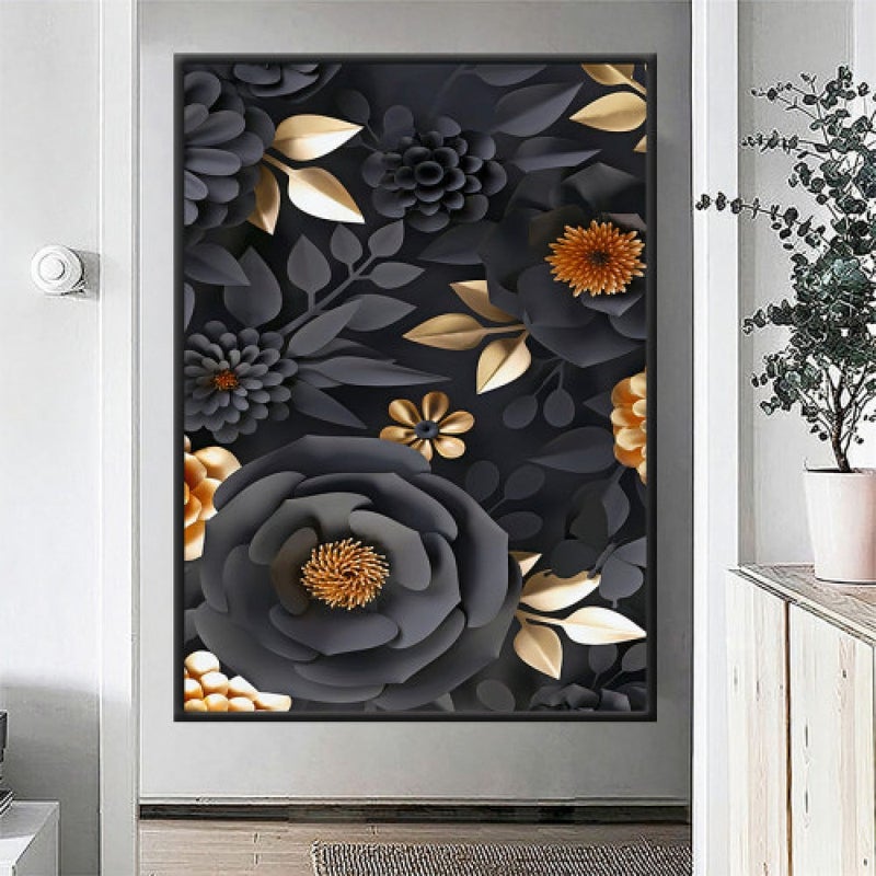 Marktna Modern design canvas painting with a hollow frame, size (60×90), one piece - Image 1