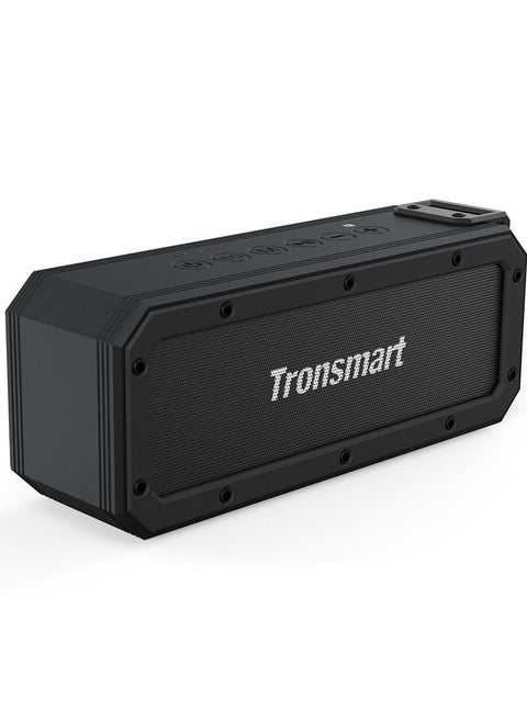 Tronsmart Force + 40W Waterproof Outdoor Bluetooth speaker, Wireless Portable Speaker, 3D stereo, IPX7 Waterproof, Tri-Bass Effect, 15H Playtime, NFC, TWS, Party Speaker Indoor Outdoor - (Black)