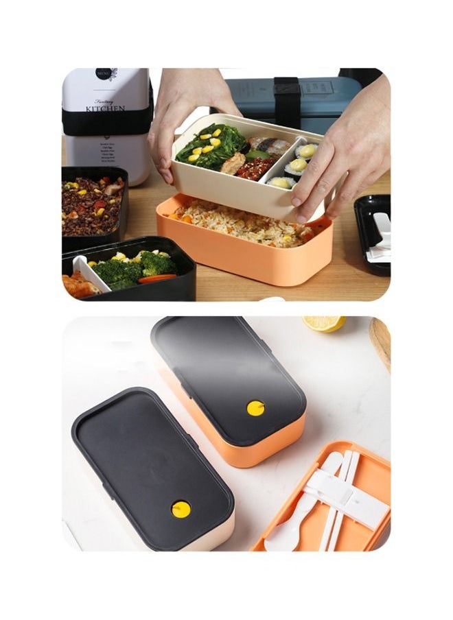 Arabest - Double Layer Sealed Japanese Bento Box, Equipped with Tableware Straps for Preservation, Adult, Student, and Children's Lunch Box - Image 1