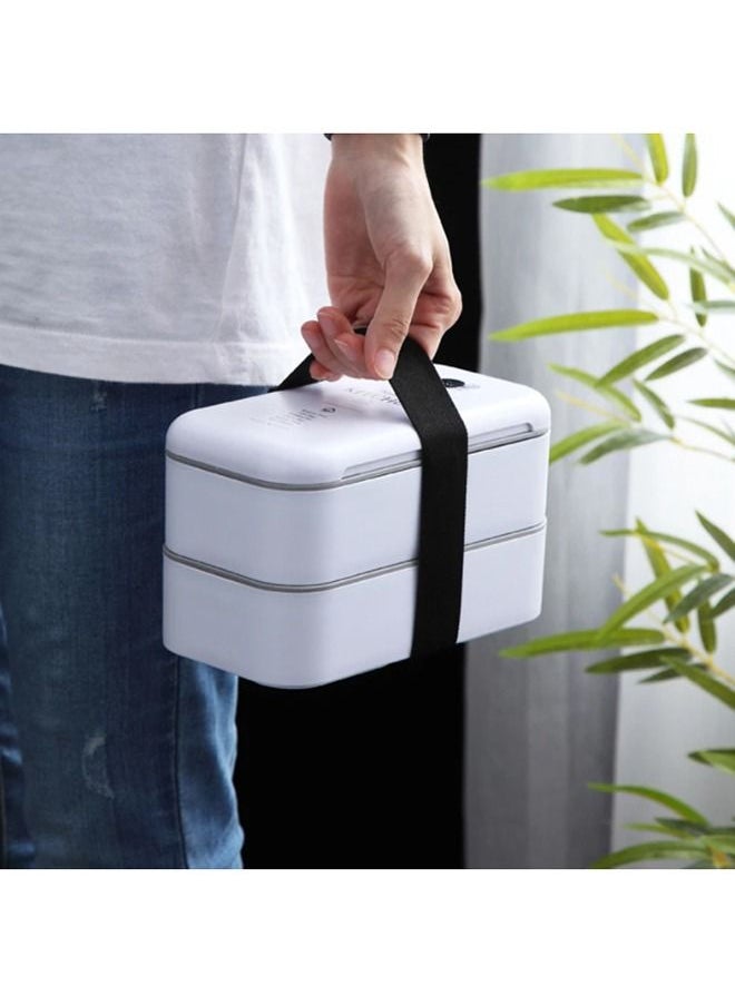 Arabest - Double Layer Sealed Japanese Bento Box, Equipped with Tableware Straps for Preservation, Adult, Student, and Children's Lunch Box - Image 1