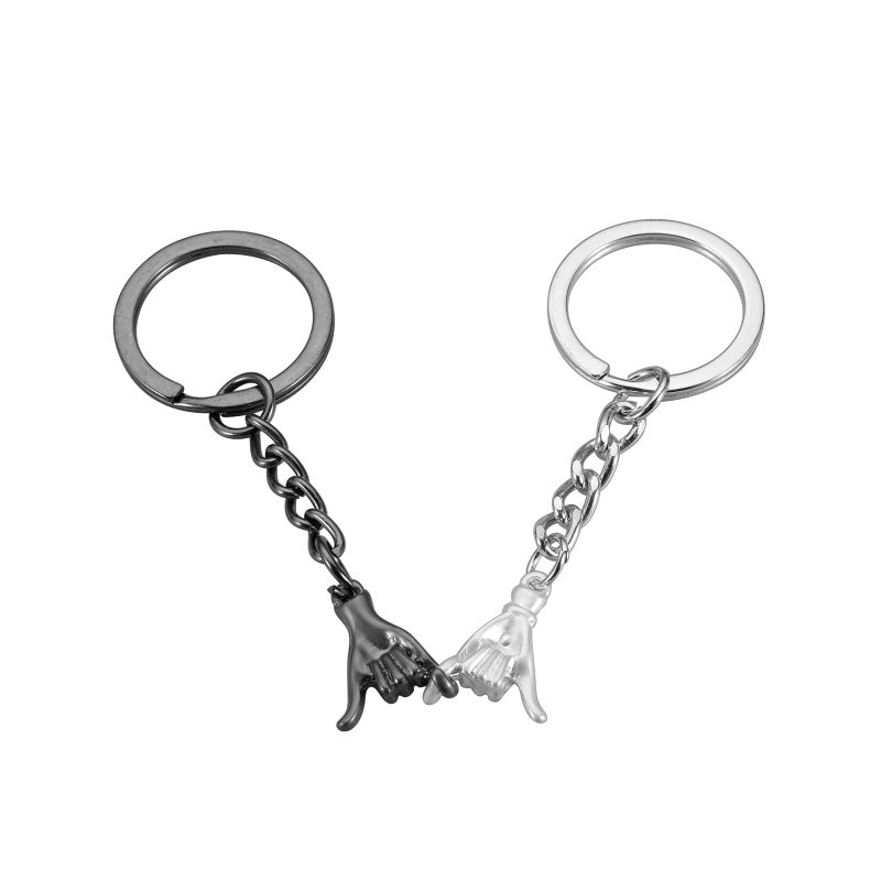Fleure Esme Pinky Promise Gift Matching Couple Gifts for Him Her Boyfriend Girlfriend Best Friend Matching Keychains for Couples Wife Husband One Year Anniversary Christmas Birthday Gifts Valentines Day Gifts - Image 1