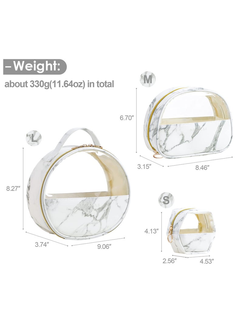 Travel Makeup Bag Organizer Set for Women - 3-Piece Portable Cosmetic Bags with Transparent Storage for Toiletries and Makeup Essentials. - Image 4
