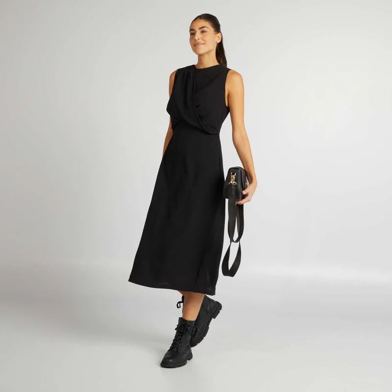 Kiabi Sleeveless Midi Dress Black