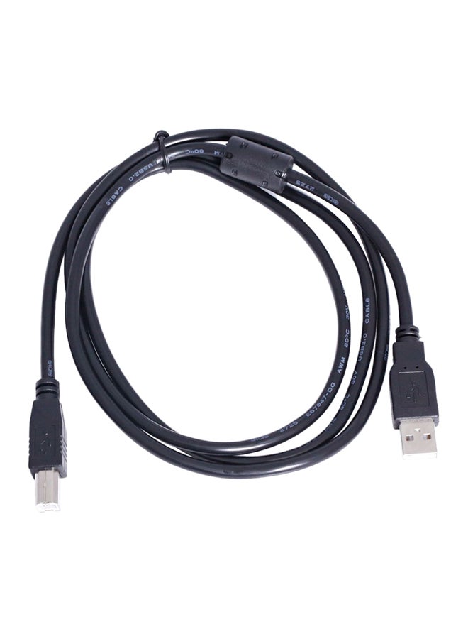 كابل من منفذ USB إلى طابعة بطول 1.5 متراً أسود