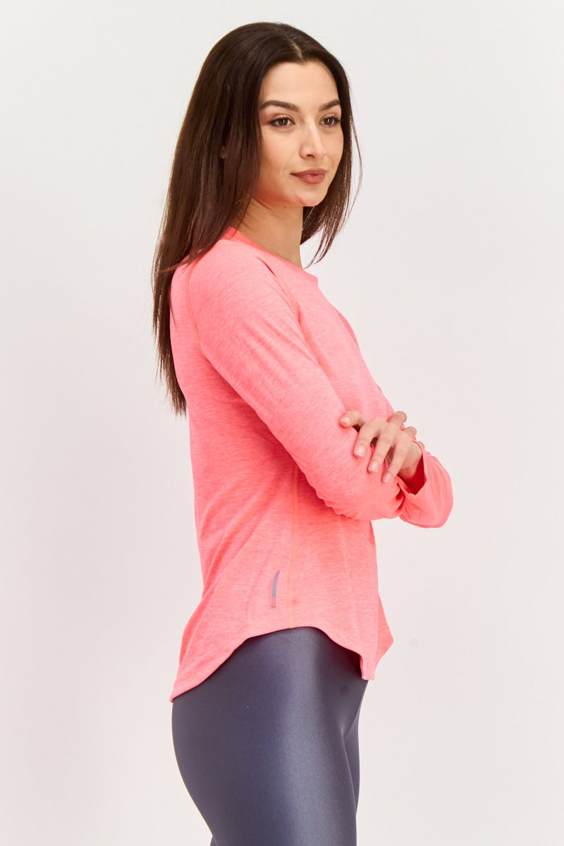PUMA Women Sportswear Fit Long Sleeve Running T-Shirt, Coral  - Image 2