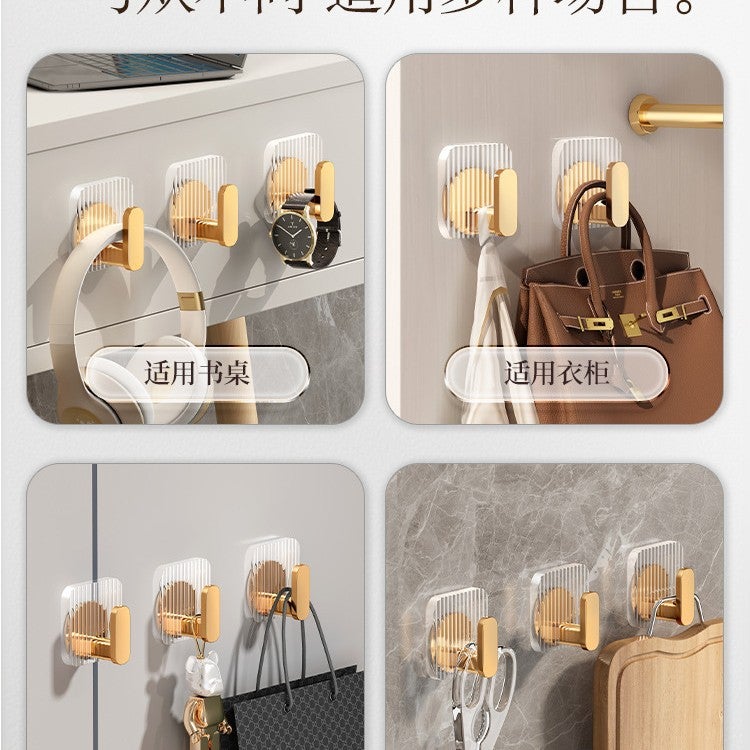 Acrylic Hooks For Bathroom, Traceless Adhesive Hooks, No-Drill Adhesive For Hanging Clothes On The Wall Behind The Door, Specially Designed For Bathroom Use - Image 5