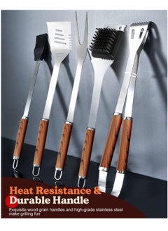 Beauenty Professional Premium Complete BBQ Tools, Extra Thick Stainless Steel Grill Tool, BBQ Tools, BBQ Utensils, Barbecue Accessories Set with Storage Bag,  - Image 3