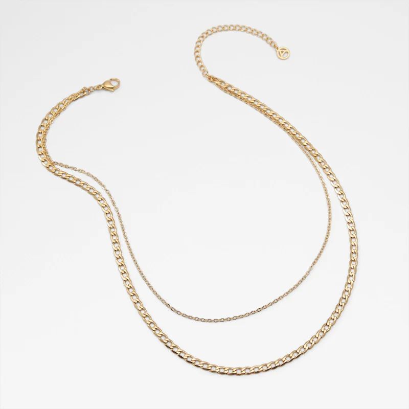 الدو RHEDRIDUS 2-Pack Gold-Tone Necklace