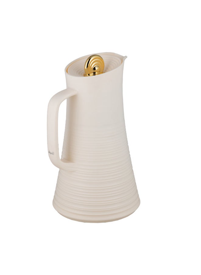Alsaif Deva Coffee And Tea Vacuum Flask , Size: 1.0 Liter, Color: Ivory/Gold  - Image 3