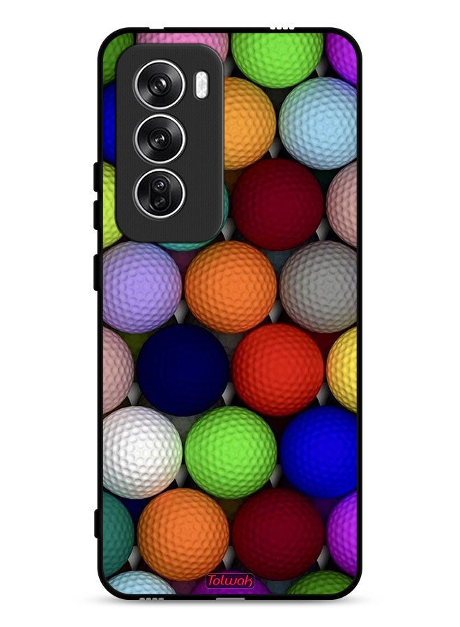 Tolwak Oppo Reno12 5G Protective Case Cover Balls Abstract Art - Image 1
