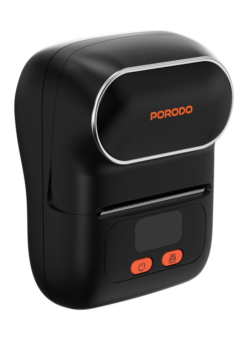 porodo Super HD Thermal Printer / Print Labels & Photos / Inkless Printing / High Definition / Portable - Black  - Image 1