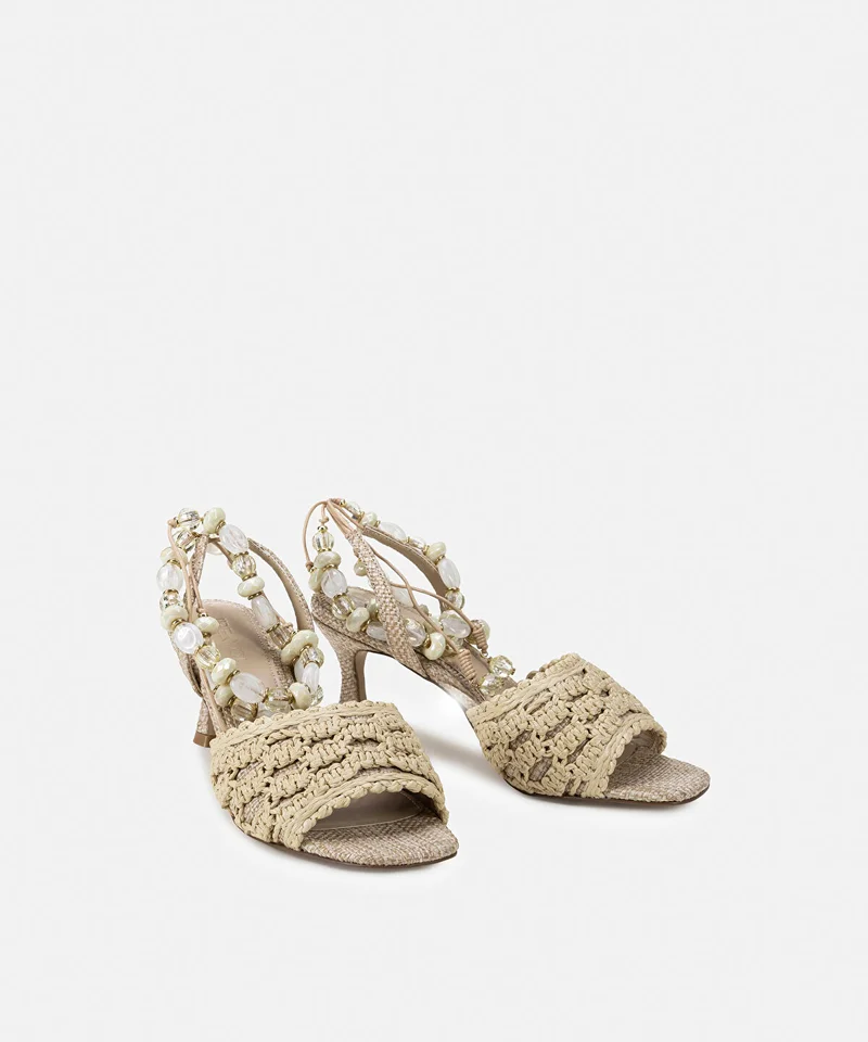 Ipekyol  Mixed Bead-Adorned Heels for Women | Best Price UAE