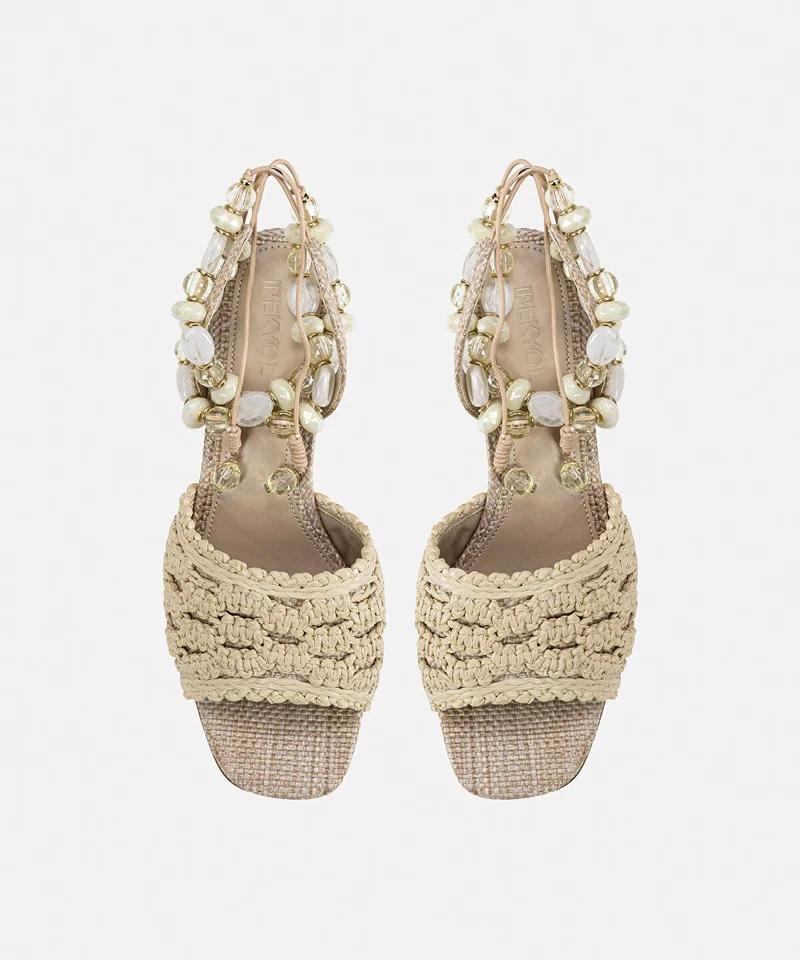 Ipekyol  Mixed Bead-Adorned Heels for Women | Best Price UAE