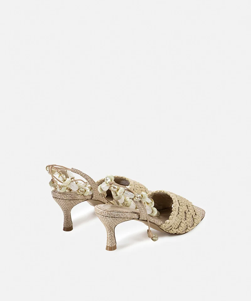 Ipekyol  Mixed Bead-Adorned Heels for Women | Best Price UAE