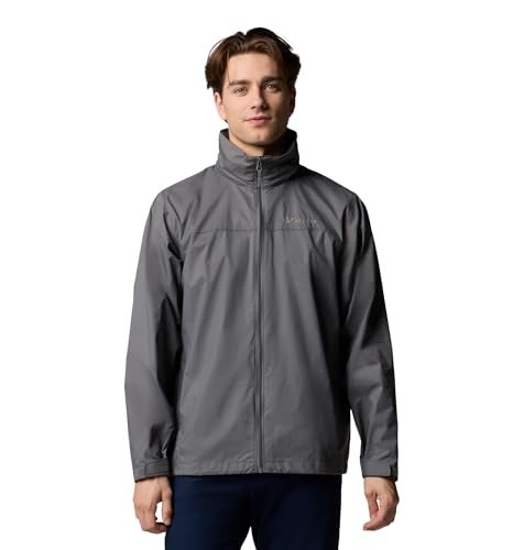 Columbia Mens Glennaker Lake II Rain Jacket, City Grey, Small - Image 1