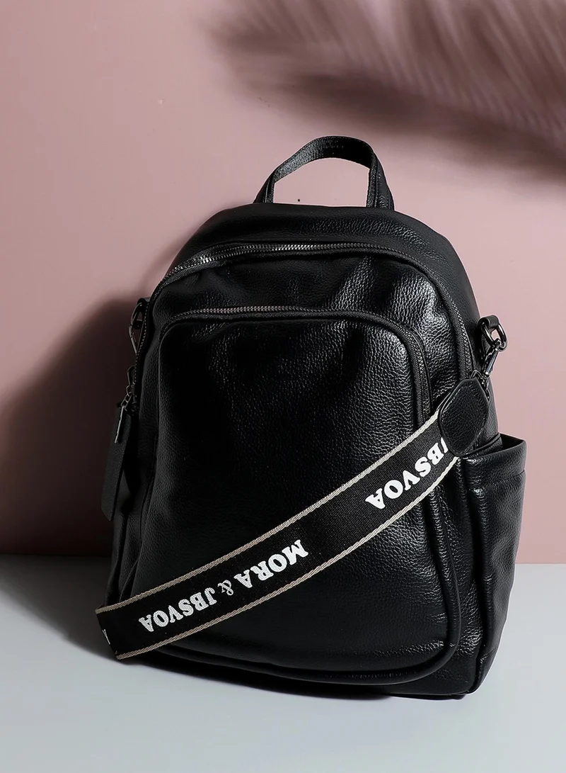 Haute Sauce Pebbled Front Pocket Backpack