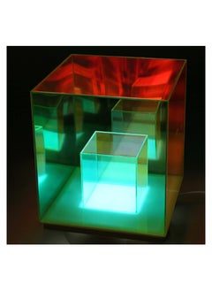 Colorful Acrylic Table Lamp, 3D LED Crystal Desk Lamp Color Prism Desktop Decoration, Cube Desk Light, Gift for Science Fiction Fans, USB Interface