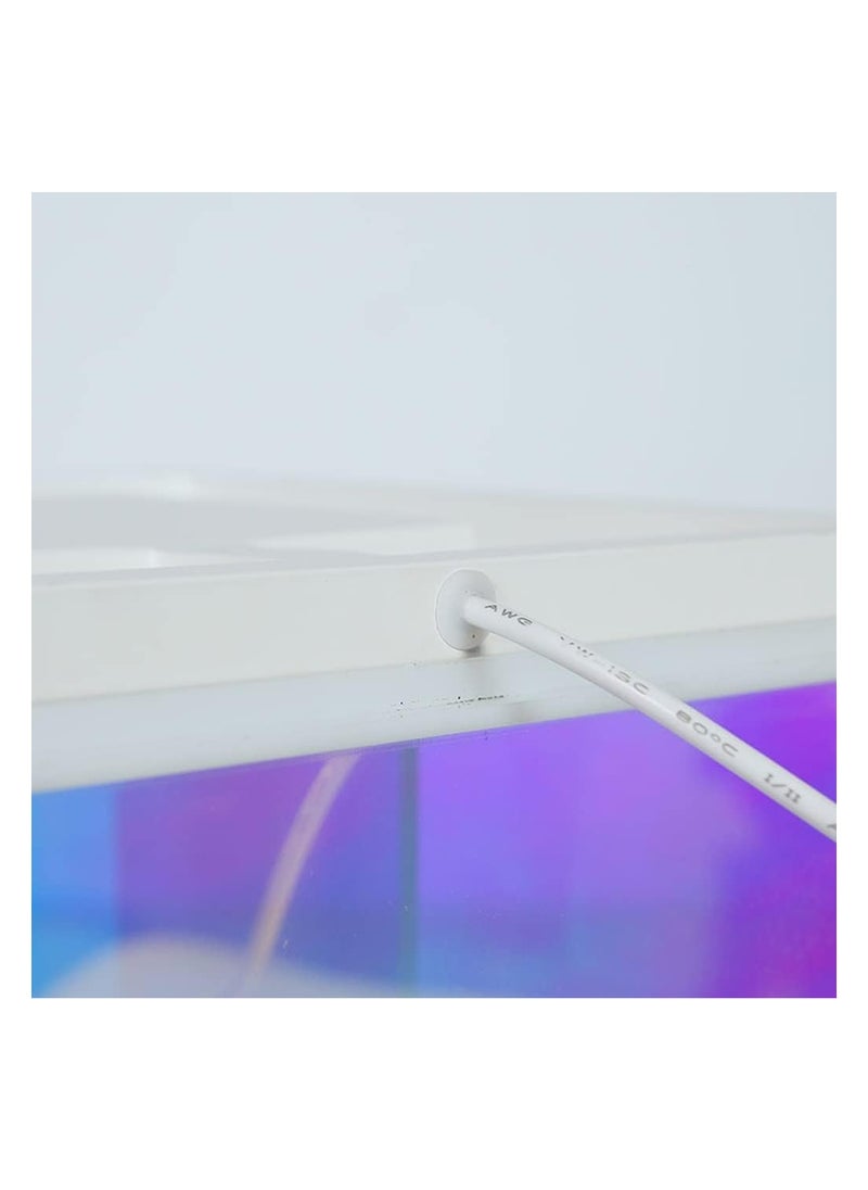 Generic - Colorful Acrylic Table Lamp, 3D LED Crystal Desk Lamp Color Prism Desktop Decoration, Cube Desk Light, Gift for Science Fiction Fans, USB Interface - Image 1