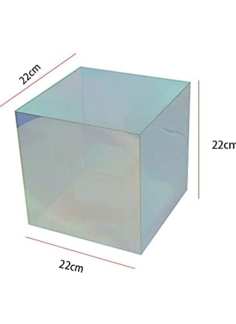 Generic - Colorful Acrylic Table Lamp, 3D LED Crystal Desk Lamp Color Prism Desktop Decoration, Cube Desk Light, Gift for Science Fiction Fans, USB Interface - Image 1