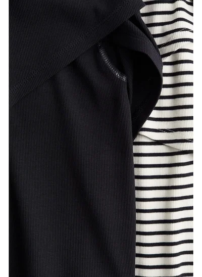 H&M MAMA 2-pack Before & After nursing tops