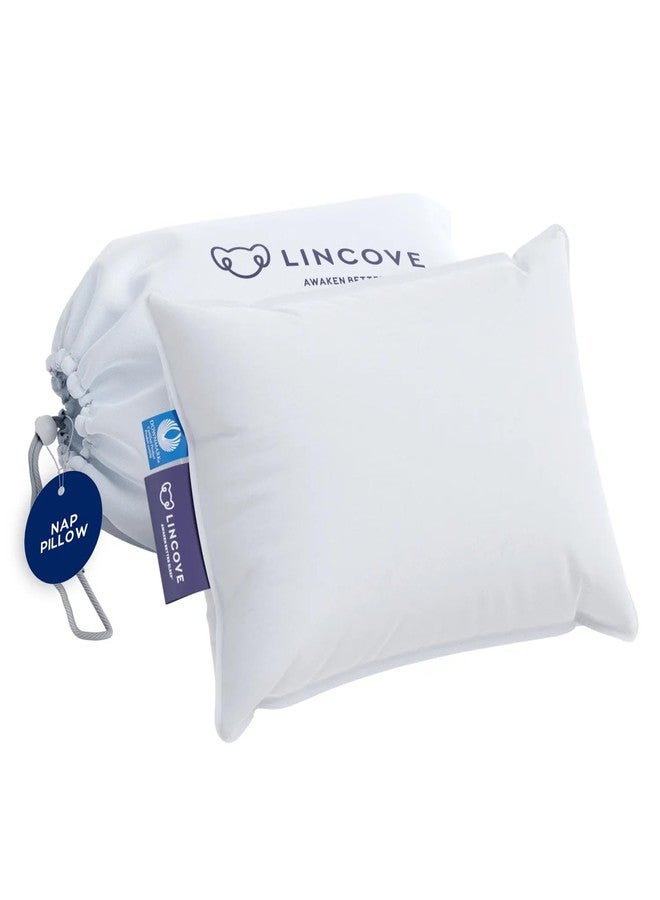 Lincove Microgel Travel Pillow - Global Recycled Standard Certified - Plush and Cozy Luxury Pillow to Support Head, Neck, While Sleeping on Airplanes, Cars, Hotels & Home - 12"x16" - Image 1