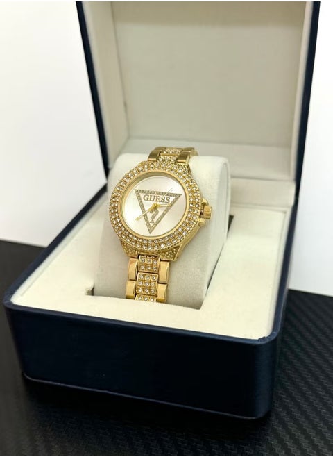Women's Stainless Steel Two-Tone Crystal Accented Watch