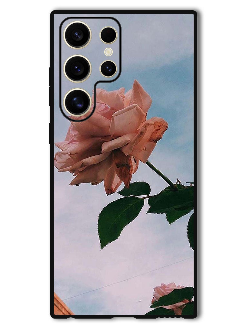 Theodor Protective Case Anti Scratch Shock Proof Bumper Cover For Samsung Galaxy S24 Ultra Single Rose - Image 1