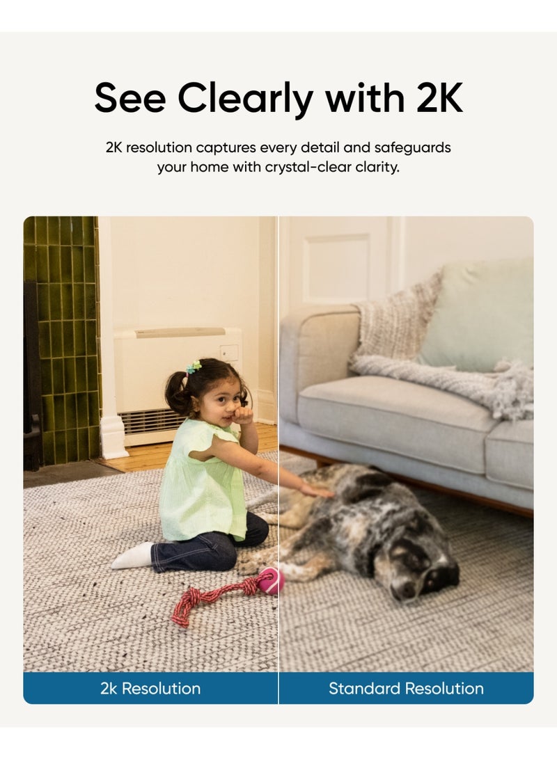 eufy Security Indoor Cam C220, 2K Resolution Security Camera with 360° PTZ, Plug-in Security Indoor Camera with 2.4G Wi-Fi, Human/Motion AI, Night Vision, AI Tracking, HomeBase S380 Compatible Bundle - Image 3