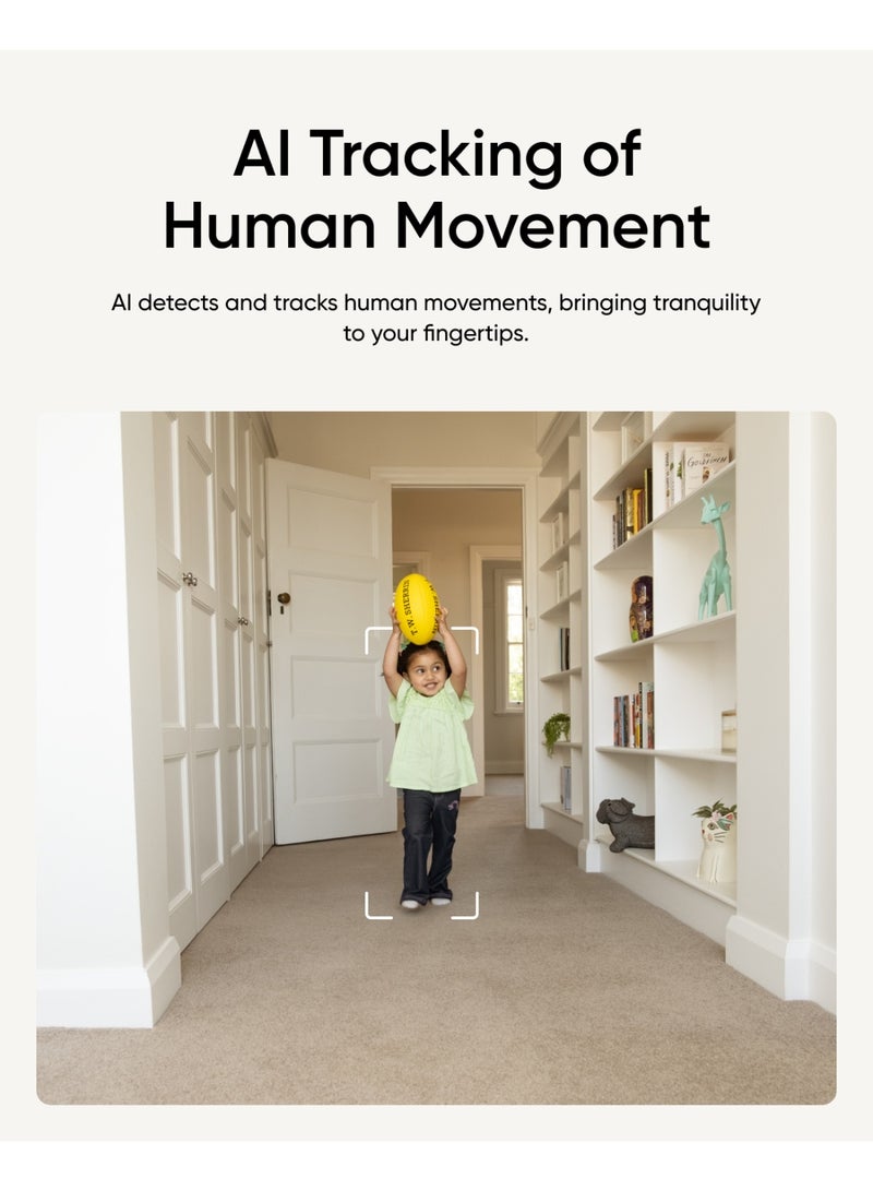 eufy Security Indoor Cam C220, 2K Resolution Security Camera with 360° PTZ, Plug-in Security Indoor Camera with 2.4G Wi-Fi, Human/Motion AI, Night Vision, AI Tracking, HomeBase S380 Compatible Bundle - Image 5