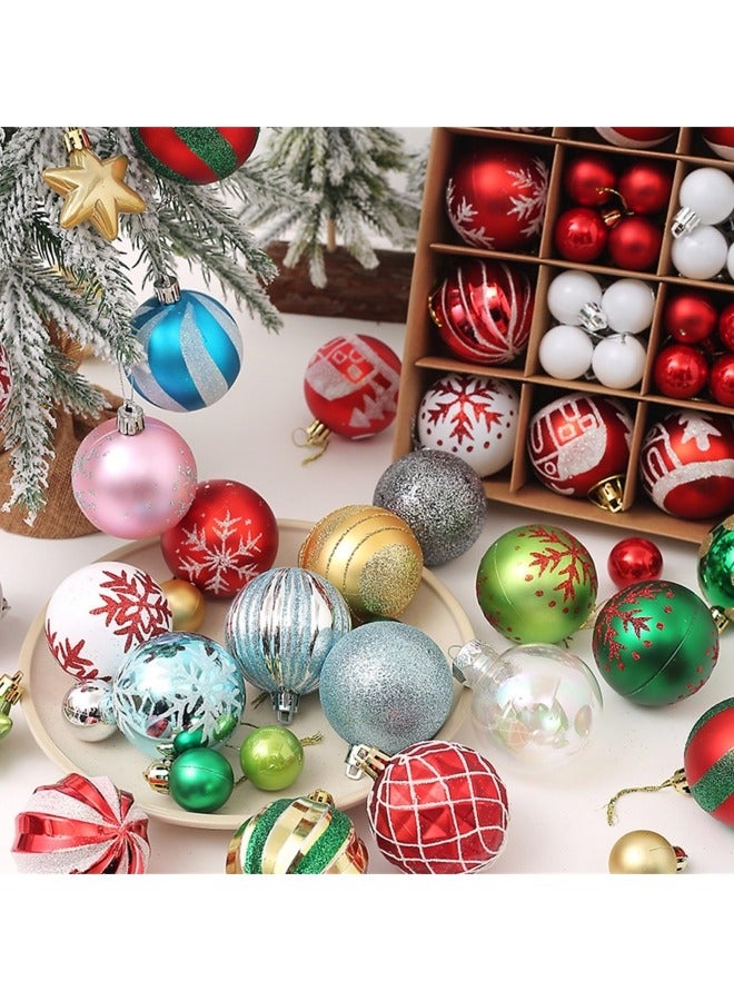 GGEROU 44 قطعة زينة كرات عيد الميلاد كرات عيد الميلاد غير قابلة للكسر زينة كرات شجرة عيد الميلاد زينة معلقة متنوعة - Image 4