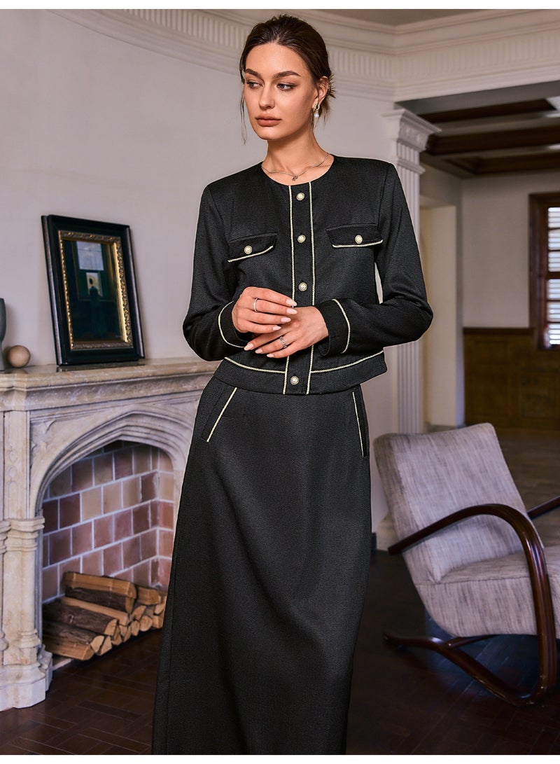 سيمبلي مجموعة ملابس قطعتين للمرأة - مطابقة أعلى وسراويل لمظهر أنيق - Image 2