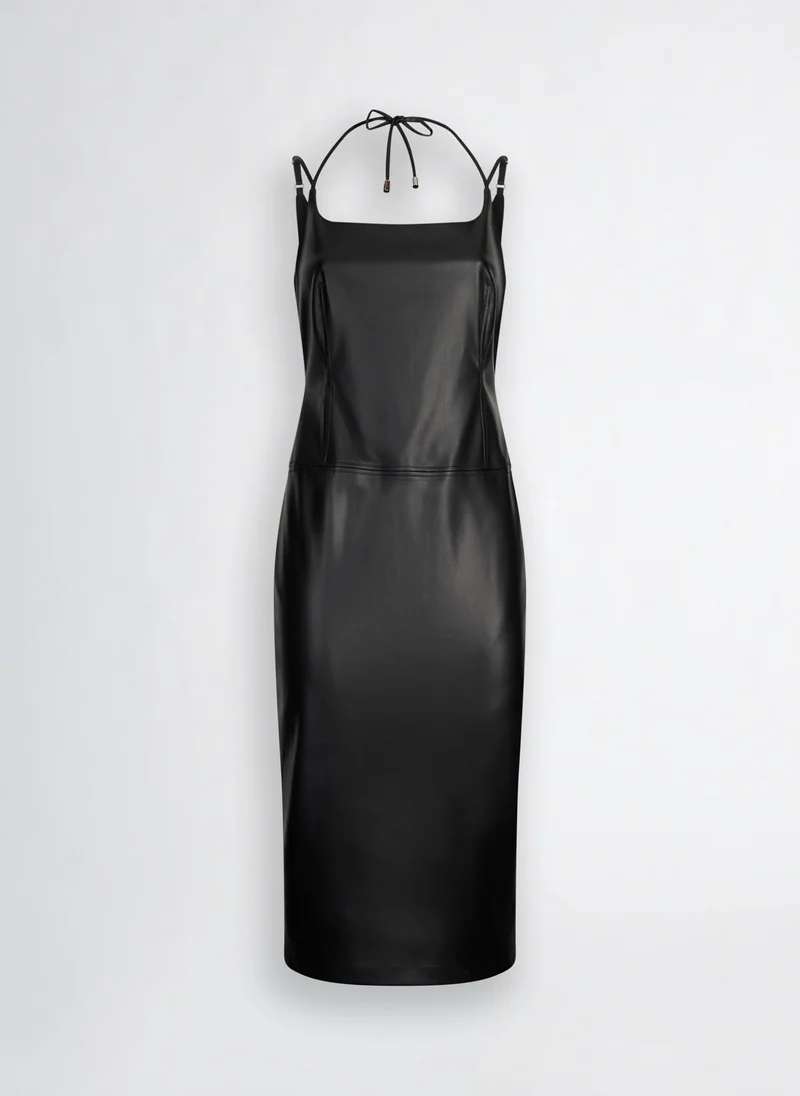 Liu Jo Black coated fabric dress