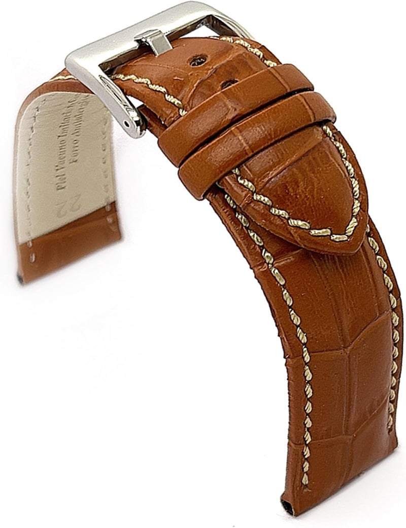 diloy Uhrenarmband aus leder mit Krokodil-Prägung, Kroko 14 mm, 16 mm, 18 mm, 20 mm, 22 mm, 24 mm, 26 mm, 28 mm, 30 mm, Ref. 368 - Image 1