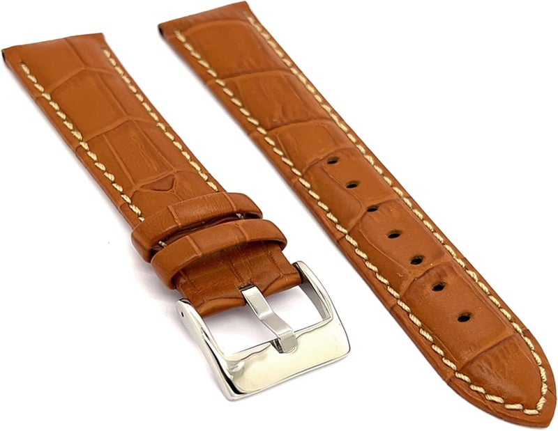 diloy Uhrenarmband aus leder mit Krokodil-Prägung, Kroko 14 mm, 16 mm, 18 mm, 20 mm, 22 mm, 24 mm, 26 mm, 28 mm, 30 mm, Ref. 368 - Image 2