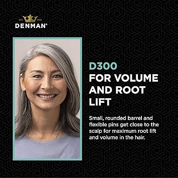 Denman Curling Vented Barrel Round Hair Brush with Nylon Bristles for Fast Drying Volume and Creating Movement in the Hair Black D300 - Image 4