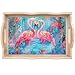 ARTopet DIY Diamond Tray Diamond Art Painting Creative Design Handmade Wooden Tray Dinner Plate Diamond Art for Coffee Living Room Home OrganizerFlamingo - Image 2