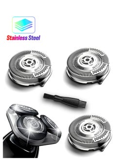 Shaver Replacement Heads 4 Set for Philips Norelco 5000 Series, PowerTouch, AquaTouch, OEM SH50 MultiPrecision, Upgrade a Cleaner Shave without Harming the Face