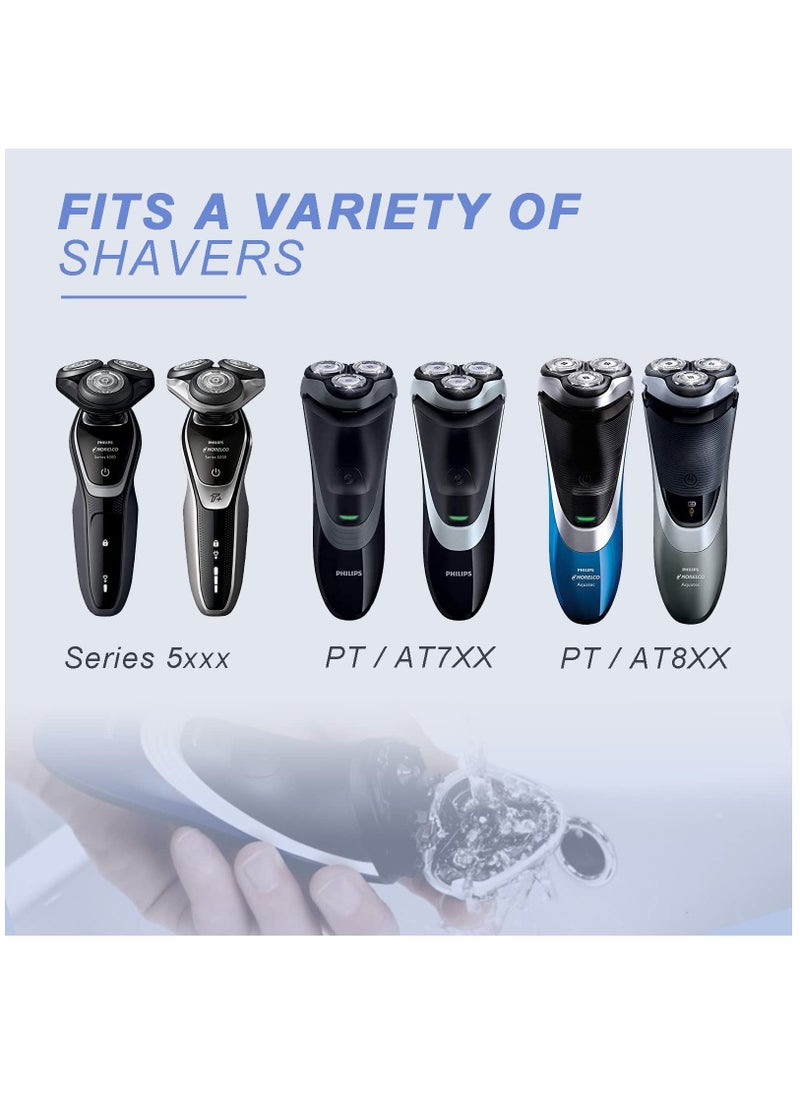 Y&D - Shaver Replacement Heads 4 Set for Philips Norelco 5000 Series, PowerTouch, AquaTouch, OEM SH50 MultiPrecision, Upgrade a Cleaner Shave without Harming the Face - Image 1