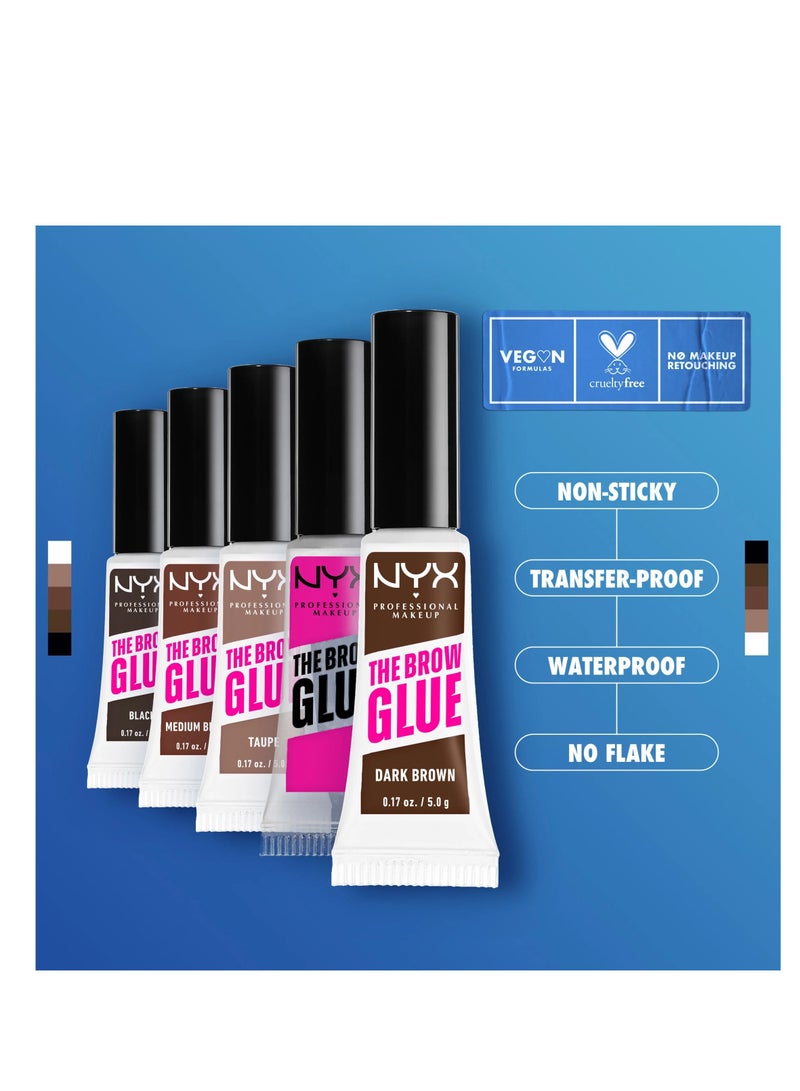 NYX PROFESSIONAL MAKEUP The Brow Glue Extreme Hold Eyebrow Setting Gel Clear 01 Clear  - Image 3