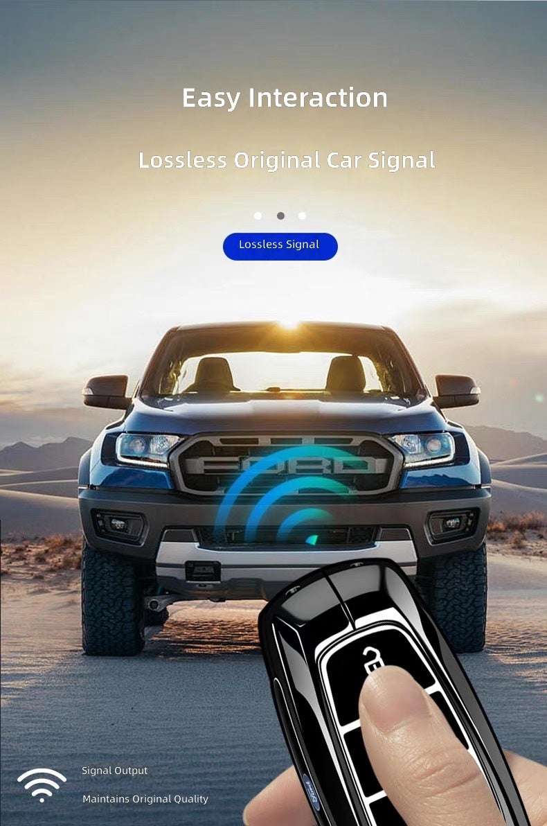 فورد غطاء مفتاح فورد فوكس - سبيكة زنك، تصميم بسيط، متوافق مع فييستا وإيكوسبورت وإكسبلورر - Image 4