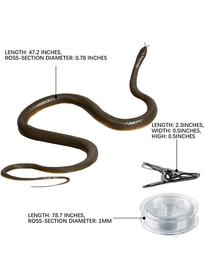 HY Snake Prank with String Clip, Golf Snake Prank, Clip On Snake Prank, Rubber Snake, Snake Prank with String, Prank Snake Toy, Realistic Rubber Snake Prank Toy, Snake Toy Gag Gift - Image 2