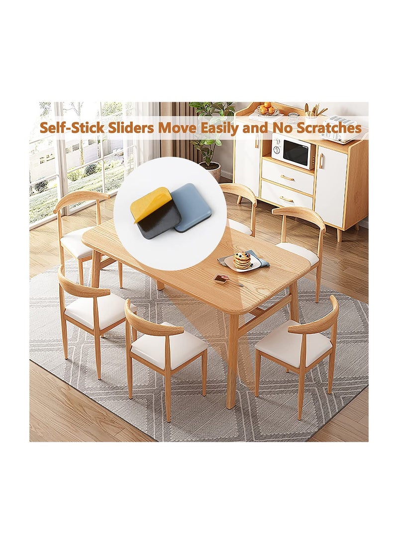 Zikra Furniture Sliders for Carpet, 16 Pieces Ptfe Teflon Appliance Sliders, Self-Adhesive Furniture Glides for Heavy Items, Air Fryer, Coffee Machine, Toaster, A Sofa, Wardrobe or Fridge (Square, 30x30mm) - Image 3