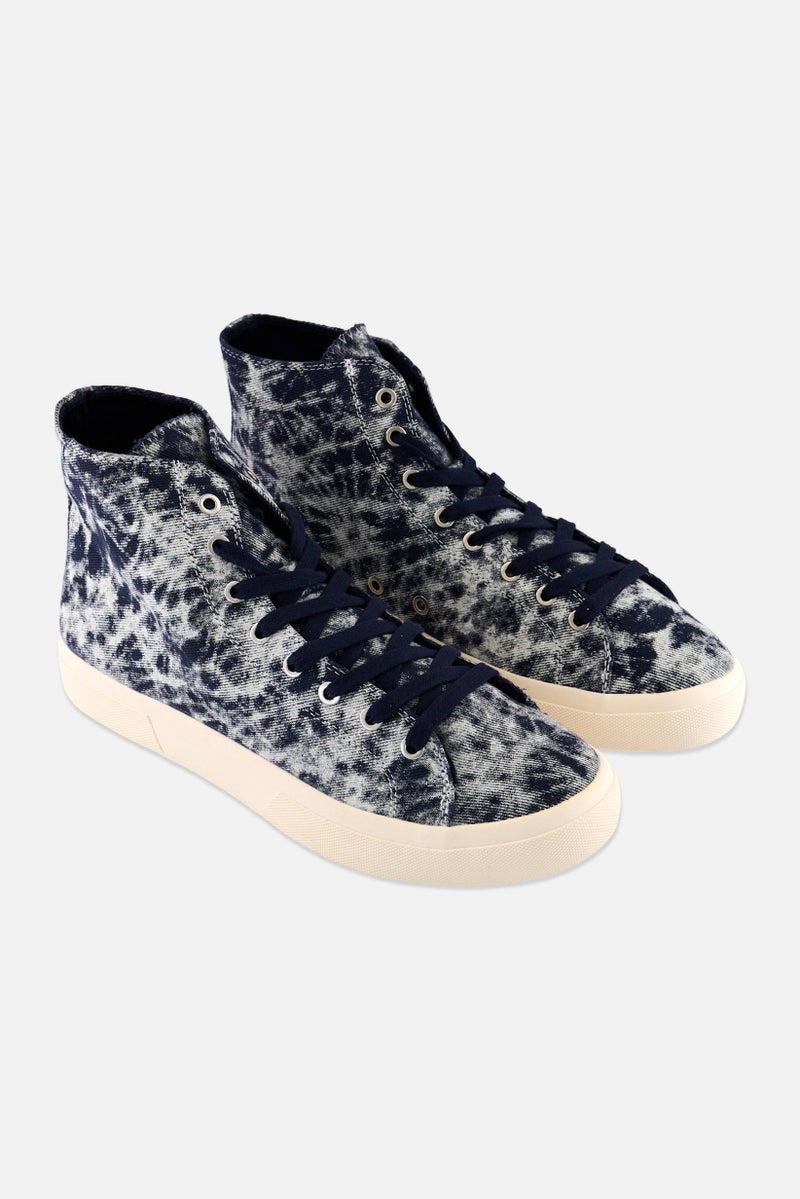 Sun Stone Men Mesa Medium High Cut Casual Shoes, Navy Blue/Grey - Image 1