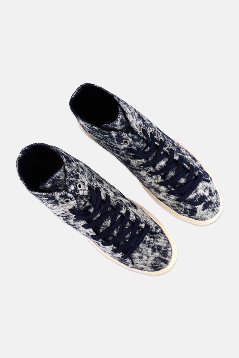 Sun Stone Men Mesa Medium High Cut Casual Shoes, Navy Blue/Grey - Image 4