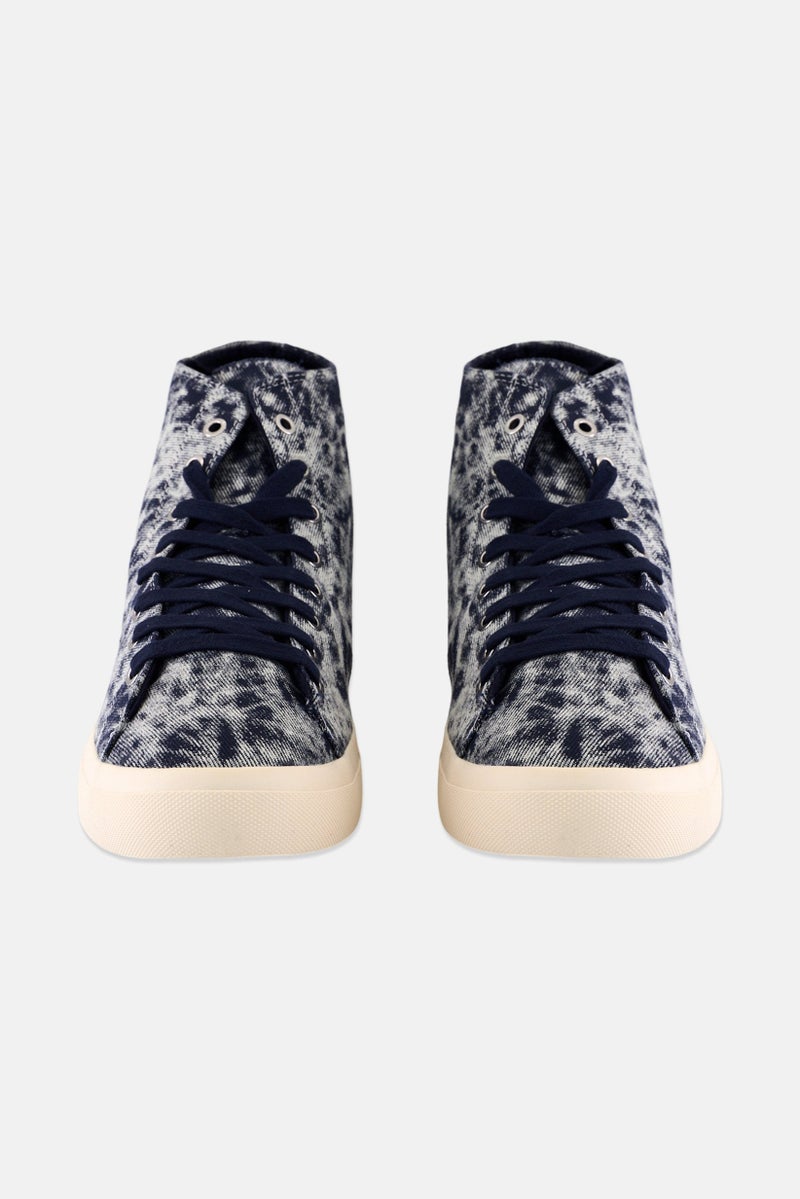 Sun Stone Men Mesa Medium High Cut Casual Shoes, Navy Blue/Grey - Image 3