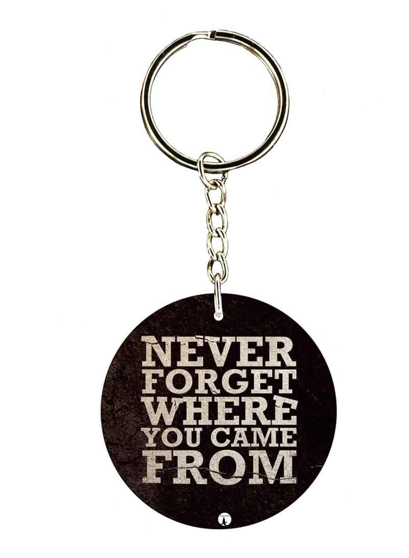 English Phrases Double Side Printed Keychain