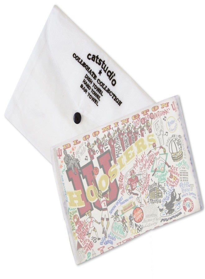 Catstudio Dish Towel, Indiana University Hoosiers Hand Towel - Collegiate Kitchen Towels for Indiana Fans for Graduation, Game Day, Students & Alumni - Image 2